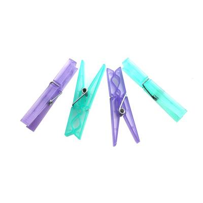 China Mini Natural Clothes Clip Pegs Transitional Makes Clear Plastic Clothespin Peg for sale