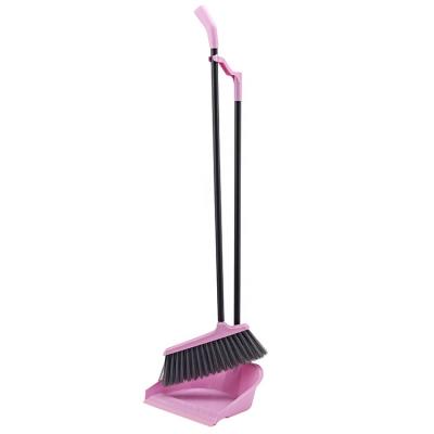 China Direct Selling Long Handle Dust Pan And Broom Cleaning Dustpan Set Cheap Household Home Broom Dustpan for sale