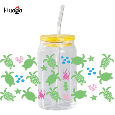 China Huaga 3D Waterproof Dtf Wrap Waterproof UV Sticker For Cups Tumblers for sale