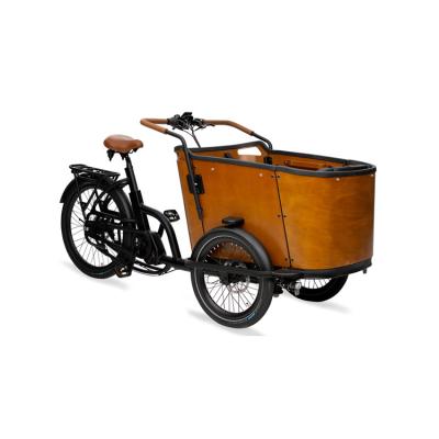 China Luxury wuxi united high quality mid suspension velomobile full drive tricycle cargo kids electric bike bakfiets wholesale for sale