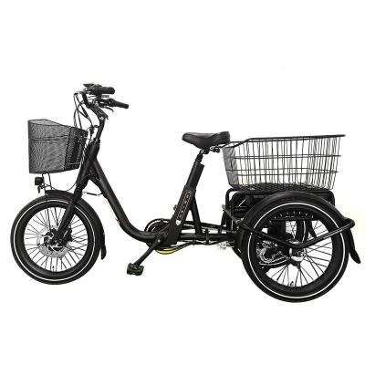 China Wuxi Standard United Velomobile Electric Bicycle 20 Inch Cargo 250w Tricycle Bike Trike 3 Tires Electric Wheel Fat for sale