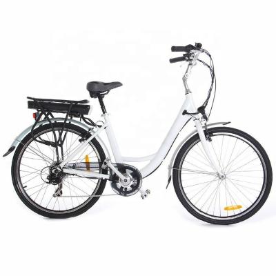 China Factory 7 speed 26 inch 250w standard women ladies ebike city electric bicycle for sale