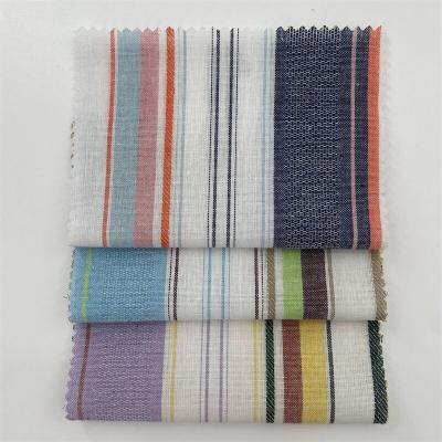 China Viable Wholesale Cheap Ready Goods Tc Classic Style Yarn-dyed Stripe Fabric For Shirt Blouse Clothes for sale