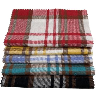 China Breathable Polyester Cotton Yarn Dyed Colorful Plaid Fabric Fall And Winter Brushed Fabric for sale