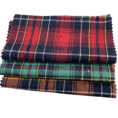 China Polyester Breathable Cotton Yarn Dyed Colorful Plaid Fabric Fall And Winter Brushed Shirt Textile for sale