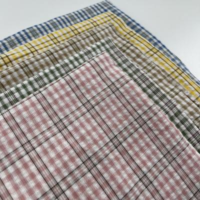 China Modern Breathable Tartan Apparel Fabric 80%Cotton 20%Polyester Grid Fabric Terylene Cotton Blended Grid Yarn-Dyed Fabric For Plaid Shirt for sale