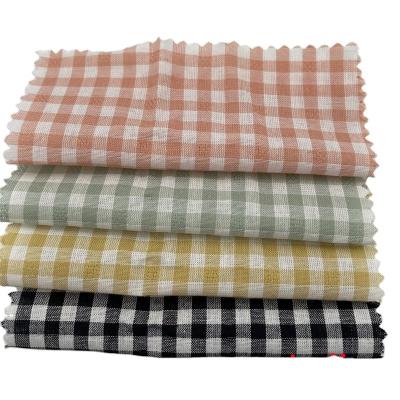 China Stain Abrasion-Resistant Children Wear Shirt Skirt Fabric Pillow Fabric Yarn Dyed Jacquard Plaid for sale