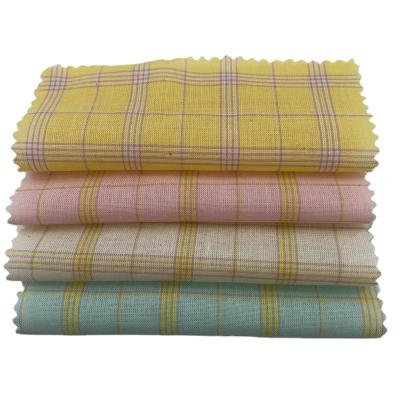 China Abrasion-Resistant Cotton 40 Yarn New And Summer Cloth Yarn Dyed Plaid Spring Shirt Thin Plain Fabric for sale