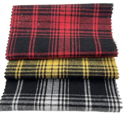 China Abrasion-Resistant Polyester Cotton Yarns Dyed Colorful Plaid Fabric Fall And Winter Brushed Fabric for sale