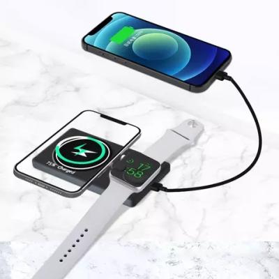 China Mobile Phone Small No Fever 15W Qi Fast Charging Strong Magnetism 3 To 1 Magnetic Wireless Power Bank HL5625 for sale