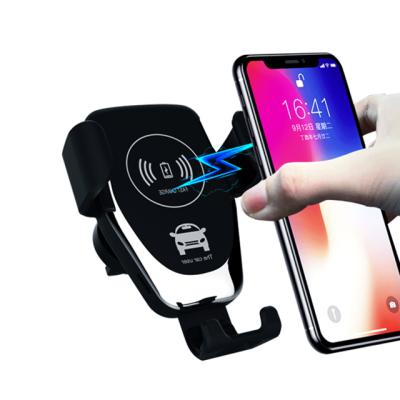 China Q12 car air vent mount car phone 10W wireless charger car wireless charger automatic gravity clamp induction for sale