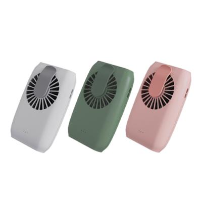 China Used As Hand Free Portable Lazy Hanging Fan Mini Power Bank 2021 USB Neck Fan For Office Home Outdoor for sale