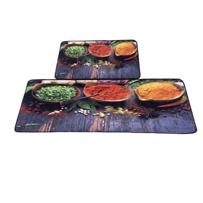 China Washable Kitchen Floor Mat Soft Waterproof Comfortable High Density Custom Printed for sale