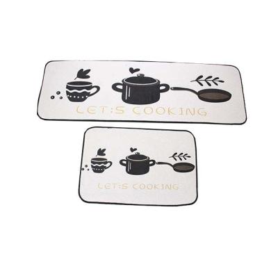 China Kitchen Mats Set Kitchen Mats Waterproof Carpet PVC Anti-Grease Anti-Slip Kitchen Mats for sale