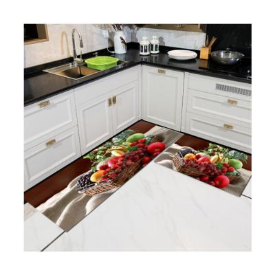 China Hot Sale Polyester Washable Crystal Velvet Kitchen Mats 2 Pieces for sale