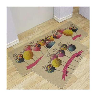 China Washable Non Slip Rectangle Custom Foam Soft Textured Kitchen Mats 2 Piece for sale