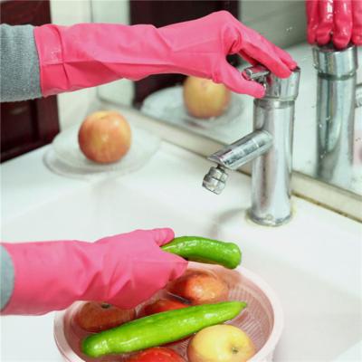 China Best Long Nitrile Chemical Green Rubber Cleaning Glove for sale