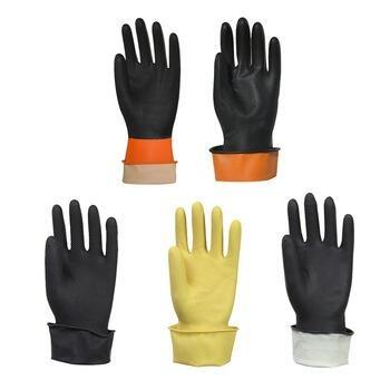 China Industrial Black Orange Electrical Safety Insulating Industrial Latex Gloves for sale