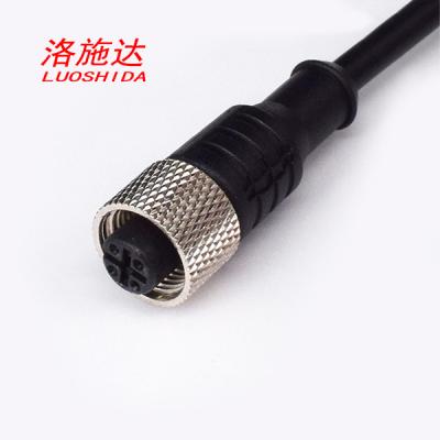 Cina 4 cavo diritto femminile del connettore di Pin Cable Connector Fitting M12 per tutto il commutatore induttivo del sensore di prossimità M12 in vendita