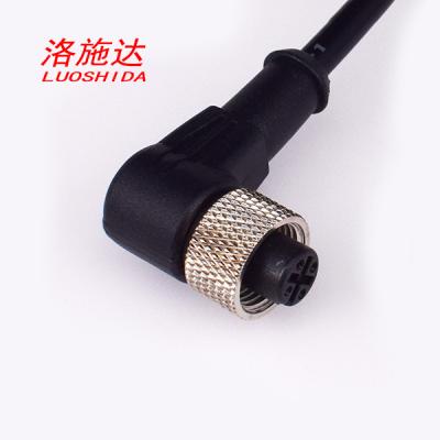 China M12 4 van de de Schakelaarmontage van de Draadkabel Kabel van de de Elleboogschakelaar de Vrouwelijke voor Al Schakelaar van de de Nabijheidssensor van M12 4pin Te koop