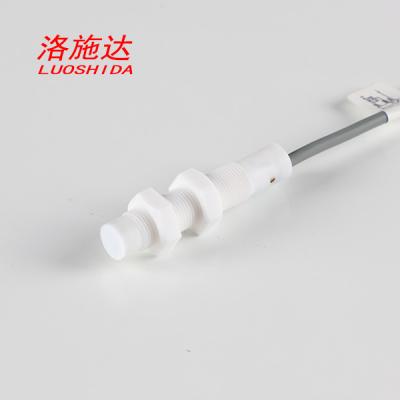 China Sensor de proximidad capacitivo cilíndrico DC M12 PTFE resistente a la corrosión con el tipo de cable en venta