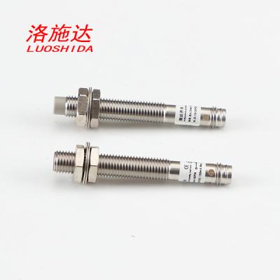 China 60mm Length Metal Tube Cylindrical M8 Inductive Sensor With M8 Pico Connector for sale