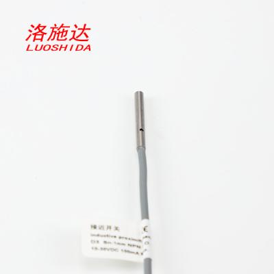 China Sensor de proximidad inductivo de larga distancia del rubor de DC 3m m pequeño 1.0m m PNP NO en venta