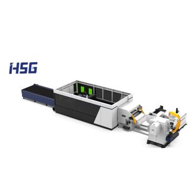 China Laser CUT Coil Cut To Length Machine Decoiler Straightener Conductor Cutter Leveling Cross Cut Line For Metal Steel Sheet Shear HSG Laser for sale