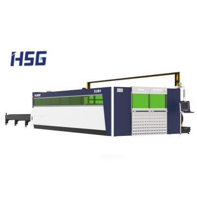 China HSG Laser Cutting Machine GE Series 6000W High Quality Fully Automatic Automated Loading Fiber Tube Laser Cutter for sale