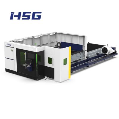 China Low Pressure Air Cutting HSG GHE-35HQ No Open-End Noise Sheet And Tube Laser Cutter 10000-15000w for sale