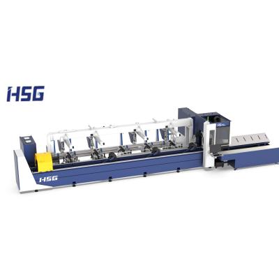 China Labor Costs R5 1.5-4kw Auto Laser Cutting Machine Full Automatic Labor Costs Cheap Tube Laser Metal Cutting Machine for sale