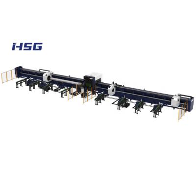 China Laser CUTTING HSG TL500 Innovative Intelligent Metal Tube Laser Cutting Machine Four Chuck for sale