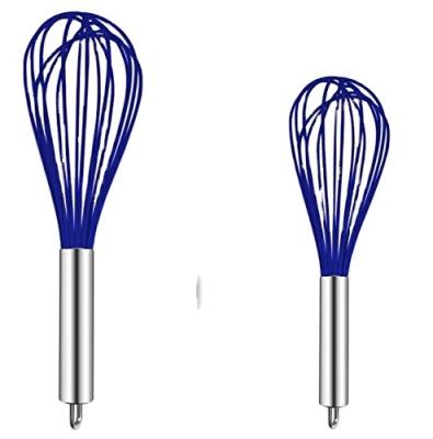 China Viable Kitchen Silicone Beater Balloon Wire Beater Set Egg Beater for Beating Mixing Stirring Cooking Baking for sale