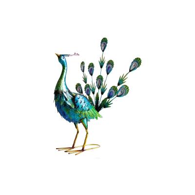 China China Graceful Peacock Statues Metal Art Sculpture Decoration For Garden Outdoor Lawn Patio Backyard for sale