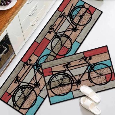 China High Quality Washable Floor Mat Carpet Brand Custom Print Non Slip Kitchen Polyester Covers And Mats Sets for sale