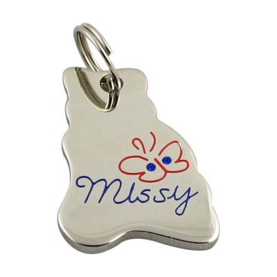 China Custom Europe Barcode QR Code Human Pet Tag Cool Shape Dog ID Tag for sale