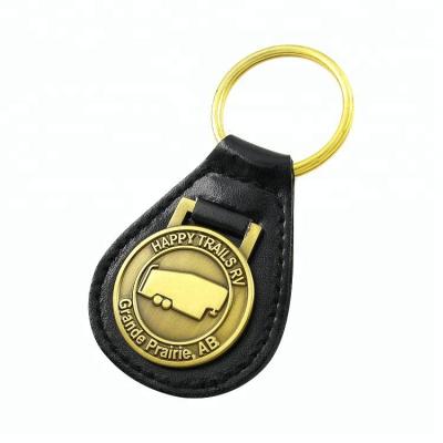 China Advertising High Quality Custom Leather Key Chain Supplier Car PU Leather Key Chain for sale