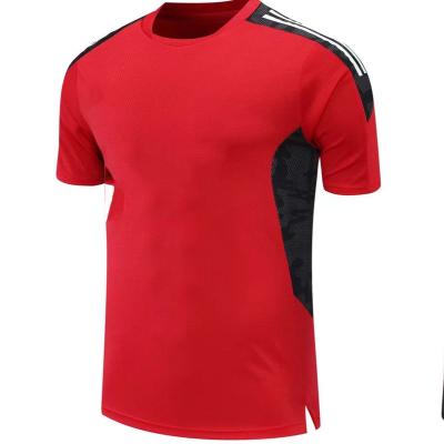 China 21-22 Sets Hot Sale Sublimation Soccer Wear Breathable Red Black Soccer Training Wear Set for sale