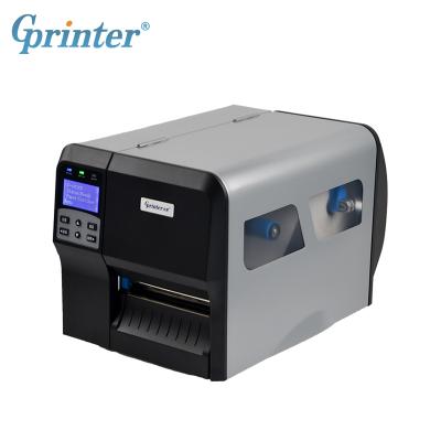 China GP-CH421 black and white 4 inch industrial thermal transfer printer barcode label printer with auto cutter for manufacturing for sale