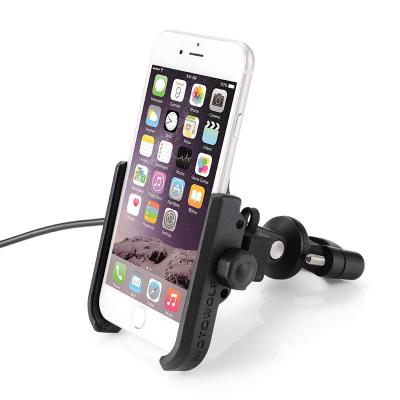 China Motorcycle Phone Mount with USB Charger Metal Bike Phone Holder for iPhone X/8/7/6 Plus Samsung Galaxy S9/S8/S7/S6 GPS for sale