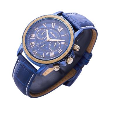 China Fashion Multifunctional Luxury Top Movement Automatic Quartz Date Four Colors Chronograph Leather Custom Watches For Men Wrist Brand for sale