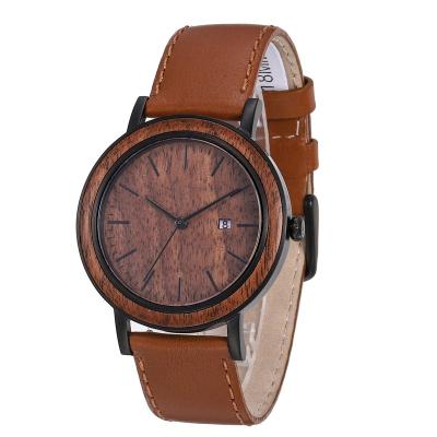 China New Design Automatic Date Men Quartz Sports Minimalist Wristwatch With Leather Band for sale