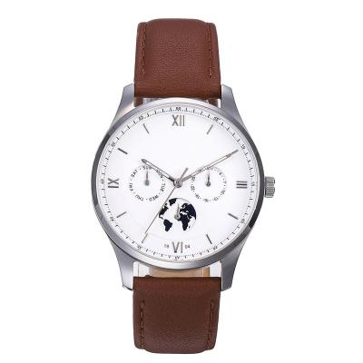 China Auto Date Minimalist Waterproof Logo Mens Chronograph Map Stainless Steel Custom Steel Female Watch for sale