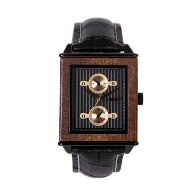 China Day/Date factory price multifunctional square watch customized high grade watches quartz wooden watch for sale