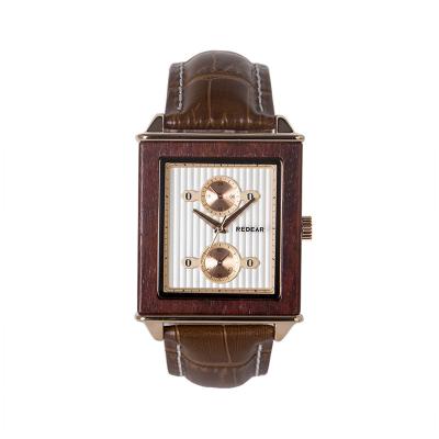 China Day/date factory directly sell watch Violet Sandalwood Watch Waterproof Japan multi-function square movt watch for sale