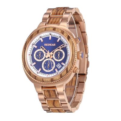 China China Wholesale Day/Date Luxury Chronograph Men Stainless Steel Leather Wrist Watch for sale