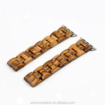 China Wholesale Water Resistant Wooden Watch Band Suitable For Apple Watch, Wooden Accessary For Apple Watches for sale