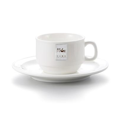 China Hot Selling Stocked Melamine Tea Coffee Cup And Saucer Set For Hotel Restaurant for sale