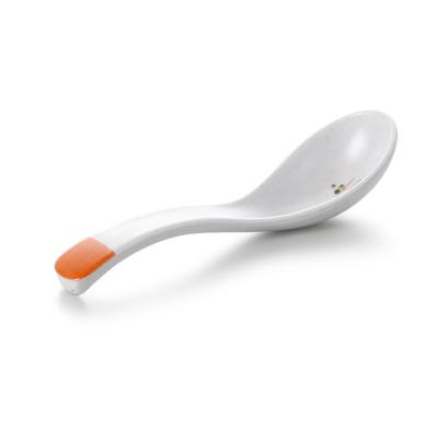 China Stored in Common Reusable Melamine Restaurant Serving Honey Japanese Style Edible Spoon for sale