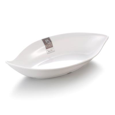 China Professional Manufacturer Hotel Restaurant White Melamine Stocked Plastic Fruit Dish for sale